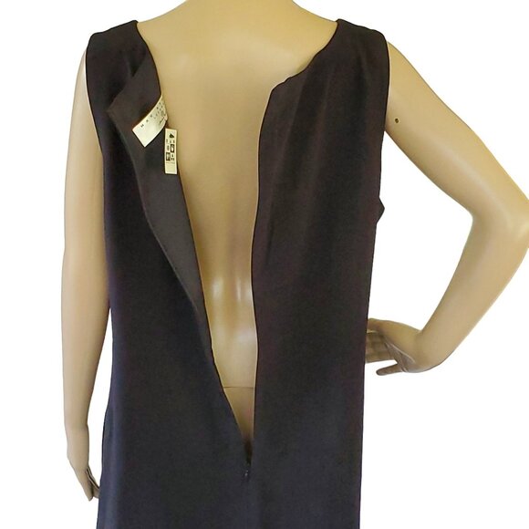 Max Studio Little Black Dress Womens XL Sleeveless Side Button Lined Back Zipper - Picture 6 of 11